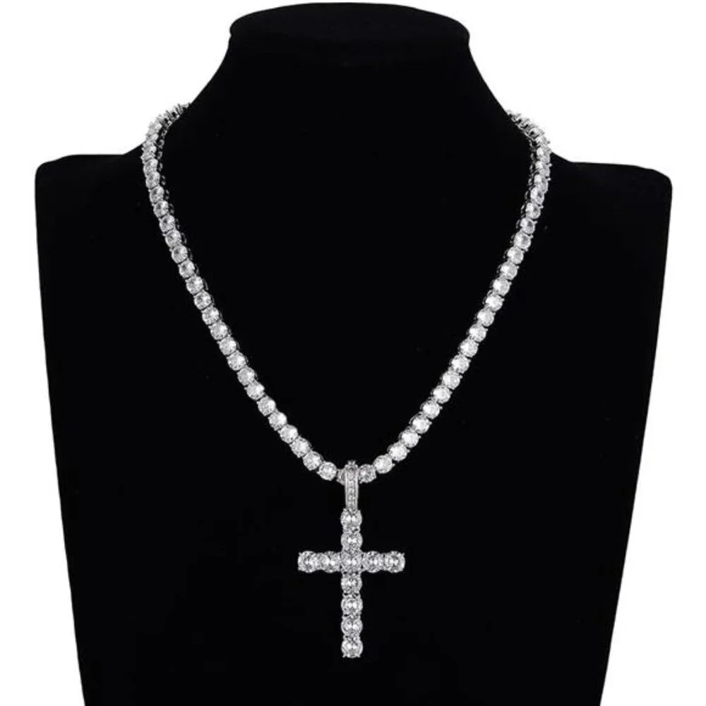 Ronglry Cuban Link Chain for Men Miami Cuban Link Chain Silver Cuban Chain 22